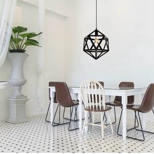 Black Geometric Pendant Light,new